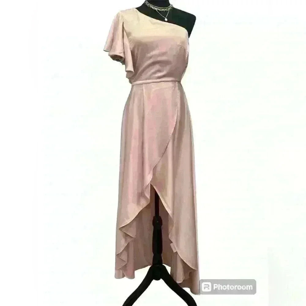 True violet satin wrap maxi dress